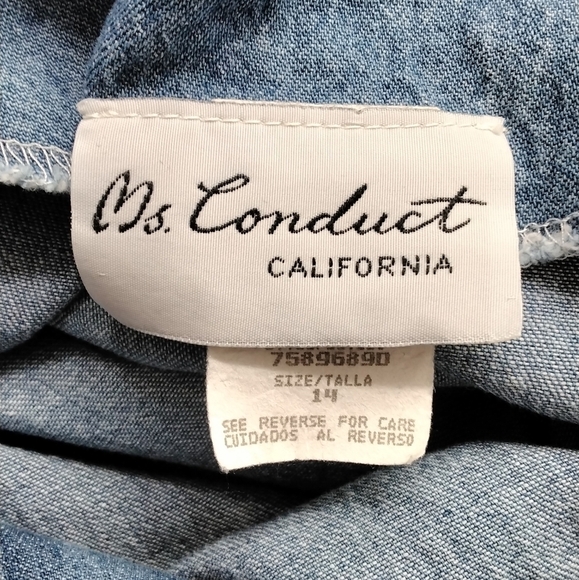 Vintage Ms. Conduct Jean Dress   Size 14 - Picture 6 of 7